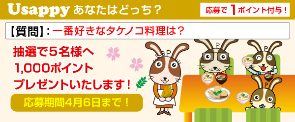 Usappyあなたはどっち? 一番好きなタケノコ料理は?