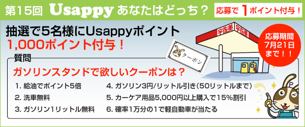 ガソリンスタンドで欲しいクーポンは？？