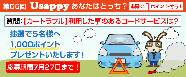 【カートラブル】利用した事のあるロードサービスは？？