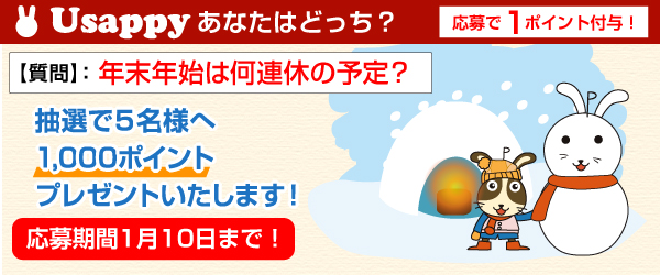 年末年始は何連休の予定？？