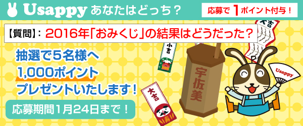 2016年「おみくじ」の結果はどうだった？？