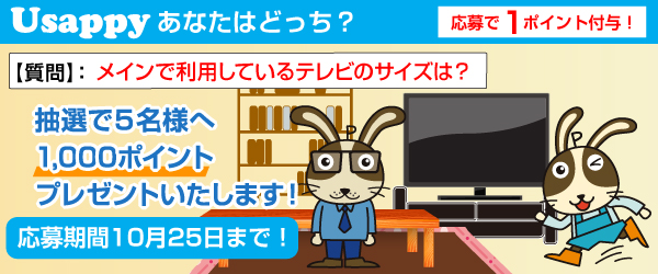 メインで利用しているテレビのサイズは？？