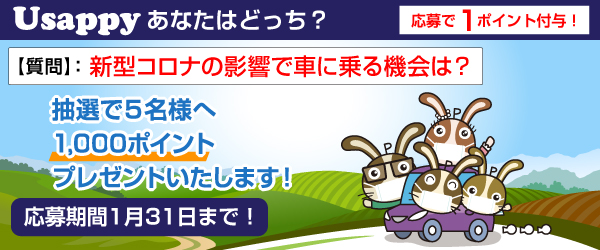 新型コロナの影響で車に乗る機会は？？
