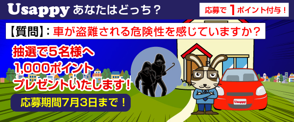 車が盗難される危険性を感じていますか？？