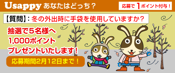 冬の外出時に手袋を使用していますか？？