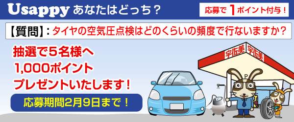 タイヤの空気圧点検はどのくらいの頻度で行ないますか？？