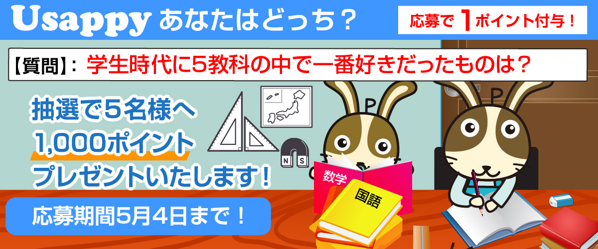 学生時代に5教科の中で一番好きだったものは？？