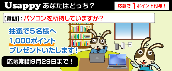 Usappyあなたはどっち？　パソコンを所持していますか？